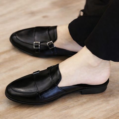 ( BAN L36 ) Giày Sục MonkStrap Khoá Không Rỉ, Giầy Mùa Hè Cho Nam Đế Cao Su Đúc Nguyên Khối Chống Trơn Trượt