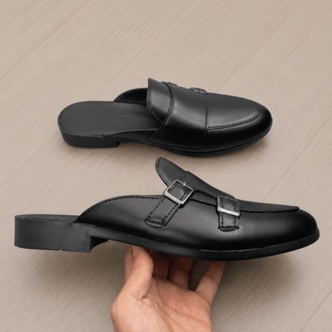 ( BAN L36 ) Giày Sục MonkStrap Khoá Không Rỉ, Giầy Mùa Hè Cho Nam Đế Cao Su Đúc Nguyên Khối Chống Trơn Trượt