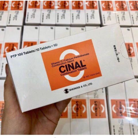 Viên uống trắng da, giảm thâm nám, ngừa mụn Cinal C Vitamin C Nhật Bản 100 viên