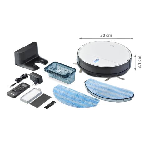 Robot Hút Bụi Lau Nhà MEDION MD11889 S05 - Thông Minh, Công Suất 2000Pa, Điều Khiển Ứng Dụng, Nhập Khẩu Đức
