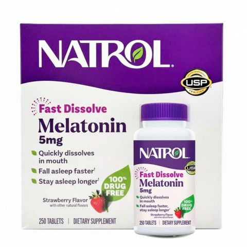 Viên ngậm Hỗ Trợ Giấc Ngủ Natrol Fast Dissolve 5 mg - 250 viên - Ngủ Sâu Giấc & Điều Hoà Lại Đồng Hồ Sinh Học - S/P Chuẩn Mỹ
