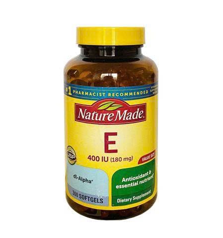 Viên uống Vitamin E từ Nature Made Vitamin E 400IU 180mg , 300 viên của Mỹ