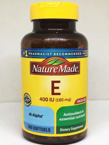 Viên uống Vitamin E từ Nature Made Vitamin E 400IU 180mg , 300 viên của Mỹ