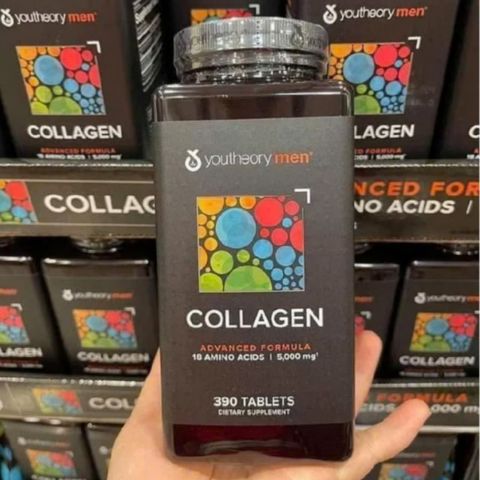 Viên uống Collagen Dành Riêng cho Nam Giới Youtheory Men's Collagen 390 viên - Hỗ Trợ Sức Khỏe Da/Móng/Tóc & Xương Khớp - SP Chuẩn Mỹ