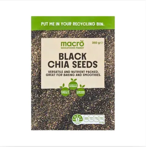 Hạt chia đen của Úc Macro Black Chia Seeds 350g 