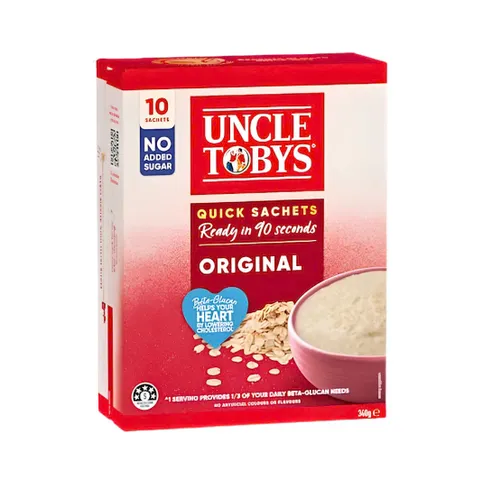 Yến mạch Úc Uncle Tobys Rolled Oats hộp 10 túi