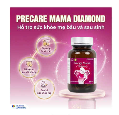 Viên uống Precare Mama Diamond cung cấp các vitamin, khoáng chất cho phụ nữ mang thai (30 viên)
