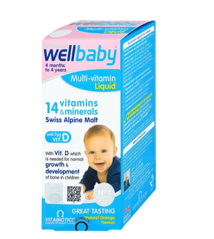 Siro bổ sung vitamin khoáng chất cho trẻ Vitabiotics Wellbaby Multi-Vitamin Liquid (150ml)