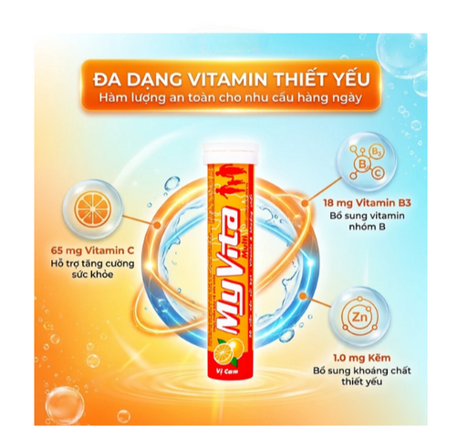 Viên sủi giúp bổ sung Vitamin MyVita Multi SPM vị cam (20 viên)