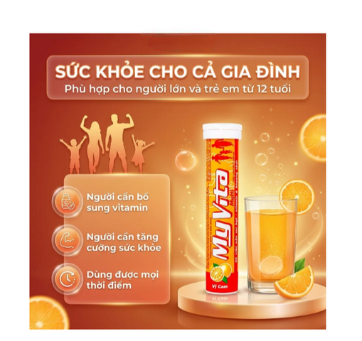 Viên sủi giúp bổ sung Vitamin MyVita Multi SPM vị cam (20 viên)