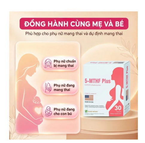 Viên bổ sung 5-MTHF, vitamin, khoáng chất cho phụ nữ mang thai 5-MTHF Plus (3 vỉ x 10 viên)