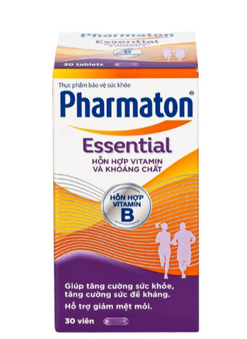 Viên uống Pharmaton Essential Multivitamins Minerals hỗn hợp Vitamin và khoáng chất, tăng cường sức khỏe (30 viên)