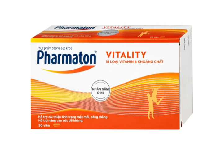 Viên uống bổ sung năng lượng Pharmaton Vitality Sanofi hỗ trợ cải thiện tình trạng mệt mỏi, căng thẳng, nâng cao sức đề kháng dạng vỉ (5 vỉ x 10 viên))
