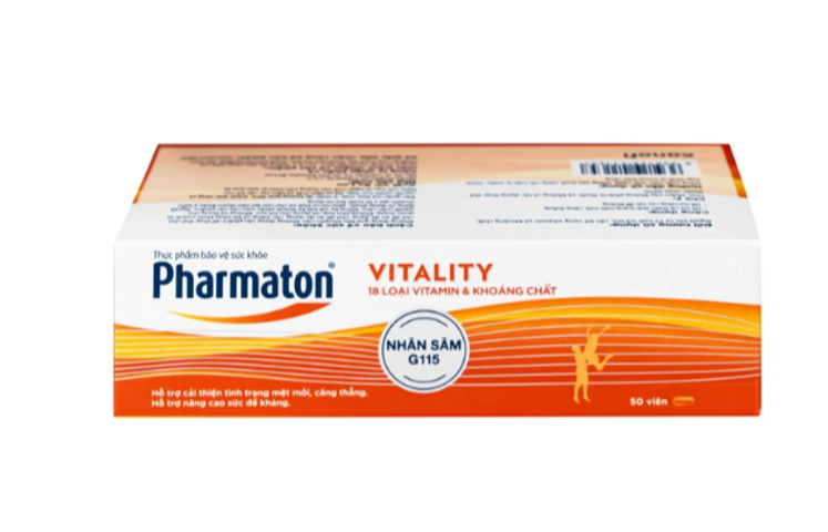 Viên uống bổ sung năng lượng Pharmaton Vitality Sanofi hỗ trợ cải thiện tình trạng mệt mỏi, căng thẳng, nâng cao sức đề kháng dạng vỉ (5 vỉ x 10 viên))