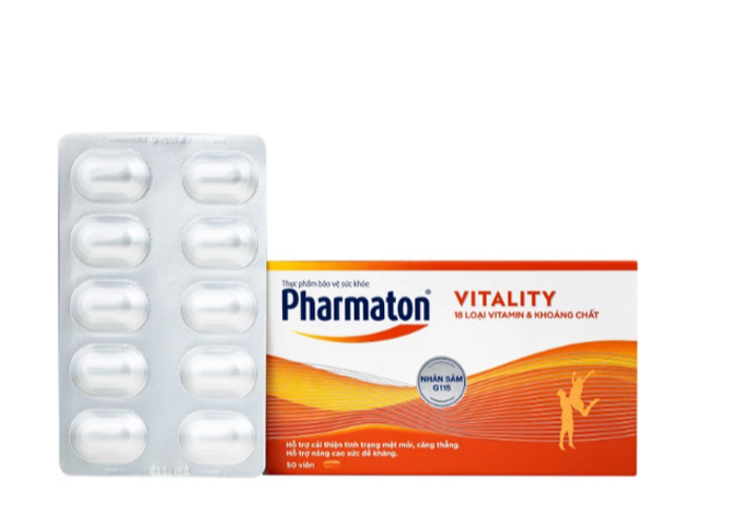 Viên uống bổ sung năng lượng Pharmaton Vitality Sanofi hỗ trợ cải thiện tình trạng mệt mỏi, căng thẳng, nâng cao sức đề kháng dạng vỉ (5 vỉ x 10 viên))