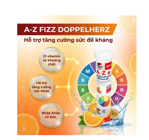 Viên sủi giúp tăng sức đề kháng A-Z Fizz Doppelherz (13 viên)