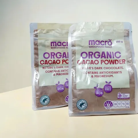 Bột Cacao Organic Macro 250g Dùng Làm Bánh Và Đồ Uống