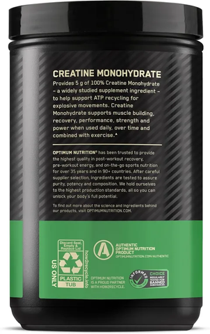 Bột Creatine siêu mịn Optimum Nutrition 120 khẩu phần 