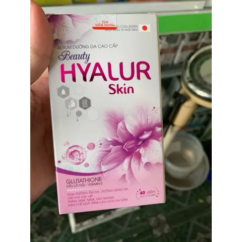 Serum dưỡng da Beauty Hyalur skin giúp làm đẹp da hộp 40 viên