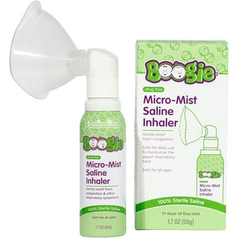 Xịt Xông Mũi Họng Phun Sương Boogies Micro-Mist Saline Inhaler Mỹ 50gr