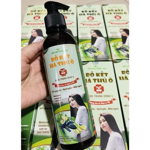 Dầu gội  bồ kết hà thủ ô, chai 250ml giúp tóc suôn mượt giảm gàu ngứa và gãy rụng