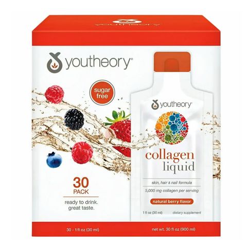 Collagen Dạng Nước Hương Vị Berry Youtheory Collagen Liquid [30 gói x 30 mL] - Hỗ Trợ Da/Móng/Tóc - S/P Chuẩn Mỹ