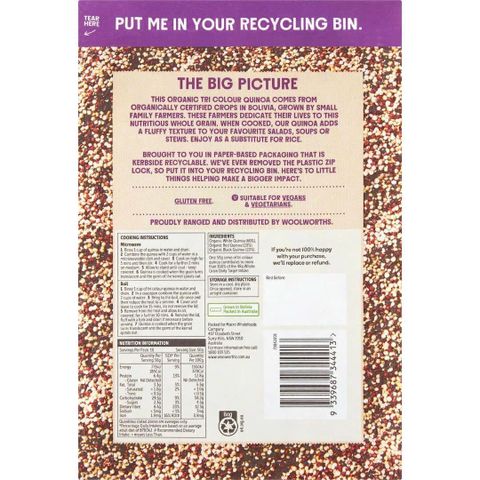 Macro Organic Quinoa Tri Colour 500g Ngũ Cốc Hữu Cơ Cho Gia Đình