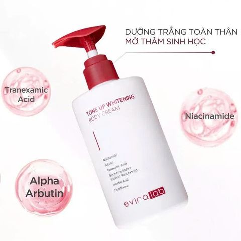 Kem Dưỡng Thể Nâng Tone, Cấp Ẩm Eviralab Tone Up Whitening Body Cream 300ml [ hàng nhập khẩu]