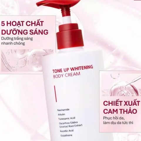 Kem Dưỡng Thể Nâng Tone, Cấp Ẩm Eviralab Tone Up Whitening Body Cream 300ml [ hàng nhập khẩu]