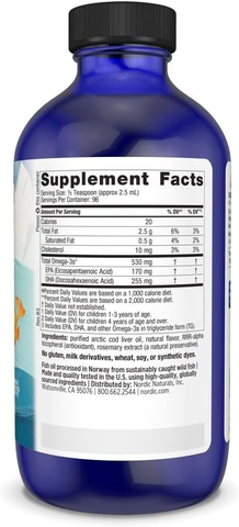Nordic Naturals Children's DHA 530mg Omega-3 dạng lỏng,  dành cho trẻ từ 1 đến 6 tuổi Vị Orange