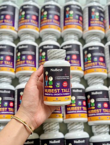 Viên uống hỗ trợ tăng chiều cao cho trẻ Nubest Tall 60 Capsules, sample New Look