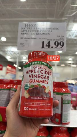 Kẹo Dẻo Giấm Táo Hữu Cơ Nature's Truth Organic Apple Cider Vinegar Gummies - 120 viên - Hỗ Trợ Giảm Cân & Duy Trì Vóc Dáng Thon Gọn - S/P Chuẩn Mỹ