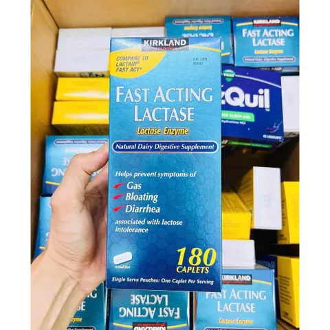 Viên Uống Kirkland Signature Fast Acting Lactase 180 Viên
