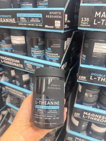 ] Viên Uống Bổ Não Sports Research Double Strength L- Theanine 200mg 150 viên từ MỸ