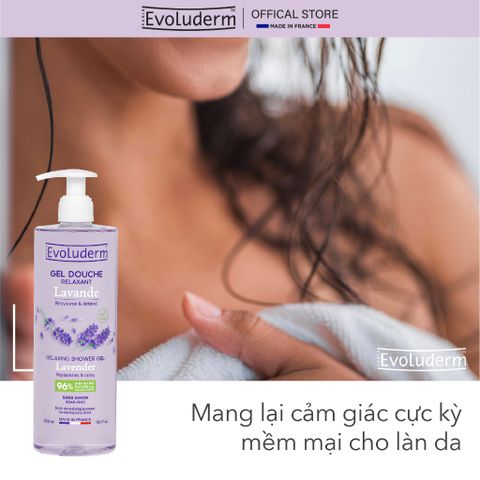 [EVOLUDERM] Gel Tắm Dưỡng Da Hương Lavender Evoluderm Relaxing Lavender Shower Gel 500ml