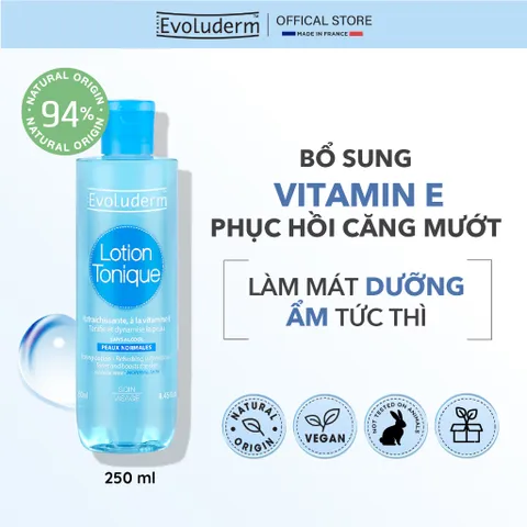 Nước hoa hồng Evoluderm thiên nhiên thuần chay se khít lỗ chân lông, dưỡng ẩm da mịn màng 250ml (QT)