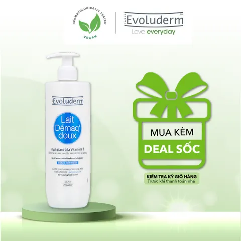 Sữa Tẩy Trang Evoluderm Giúp Làm Sạch, Dưỡng Ẩm Và Mềm Mịn Làn Da 500ml (QT)