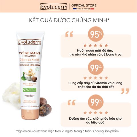 Kem dưỡng da tay và móng Evoluderm  thuần chay giúp da tay mềm mịn, dưỡng ẩm và phục hồi da tay (QT)