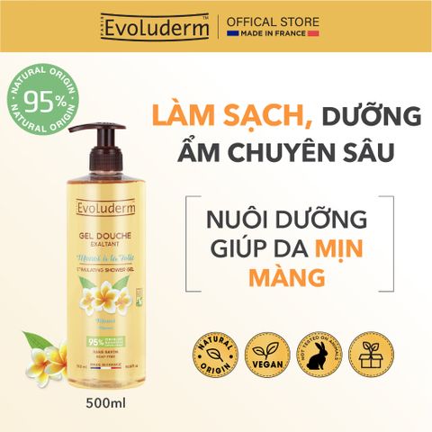 Gel Tắm Dưỡng Ẩm Evoluderm Giúp Làm Sạch Và Nuôi Dưỡng Làn Da 500ml