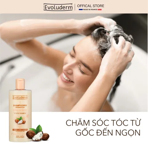 Dầu gội không silicon Evoluderm giúp dưỡng tóc suôn mượt và phục hồi tóc 400ml (QT)