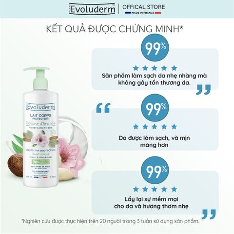 Gel Tắm Evoluderm Dưỡng Ẩm Mềm Mại Chiết Xuất Hạnh Nhân 500ml