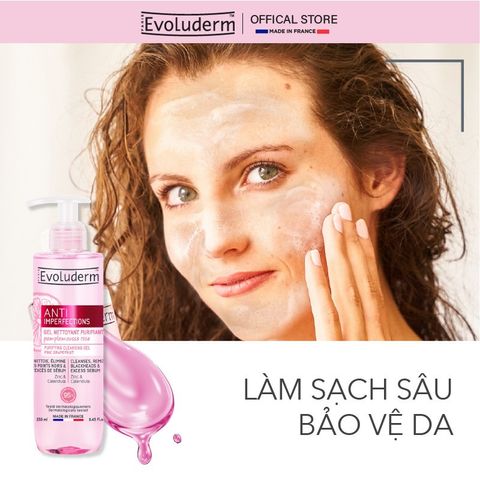 Gel Rửa Mặt Evoluderm Anti-Imperfections Chiết Xuất Bưởi Hồng Và Kẽm PCA Dành Cho Da Dầu Mụn 250ML(20390)