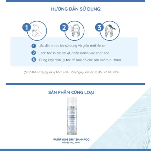Dầu Gội Khô Evoluderm Giúp Làm Sạch, Giữ Tóc Bồng Bềnh 200ml