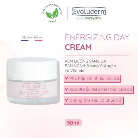 [Mẫu mới] Kem dưỡng trắng da chống lão hoa ban ngày Evoluderm bổ sung Collagen và Vitamin cho làn da rạng rỡ 50ml(18351)