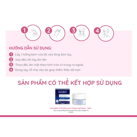 [Mẫu mới] Kem dưỡng trắng da chống lão hoa ban ngày Evoluderm bổ sung Collagen và Vitamin cho làn da rạng rỡ 50ml(18351)