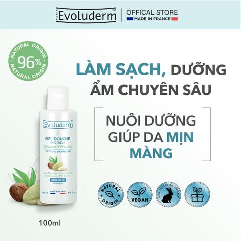 Sữa Tắm Không Sulfate Evoluderm shower nuôi dưỡng da mịn màng 100ml (đa dạng mùi hương)
