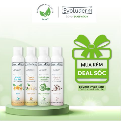 Xịt khử mùi cơ thể Evoluderm 200ml - Tùy chọn mùi