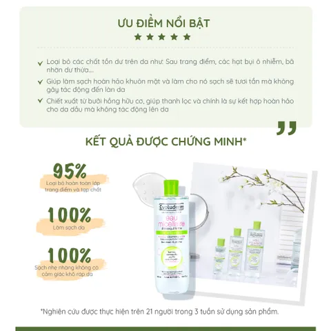 Bộ nước tẩy trang Evoluderm dành cho da dầu mụn và da hỗn hợp 500ml và 250ml