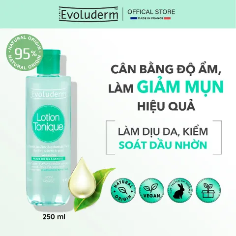 Nước Hoa Hồng Evoluderm Dưỡng Ẩm Cho Da Hỗn Hợp Và Dầu Mụn 250ml