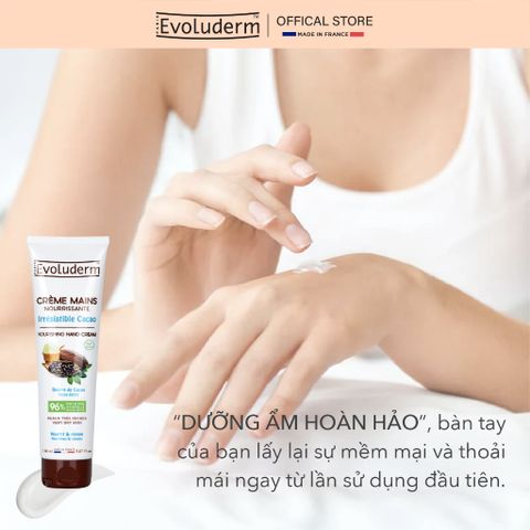 [LIVE] Kem Dưỡng Da Tay Evoluderm Giúp Dưỡng Ẩm, Phục Hồi Da Tinh Chất Cacao 150ml